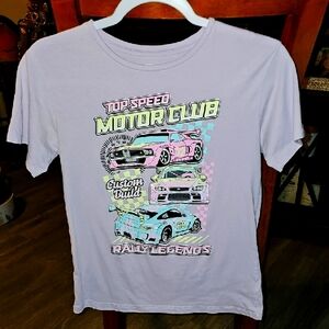 Wonder Nation Youth Girls Tshirt. Racing. Sz Large 10/12